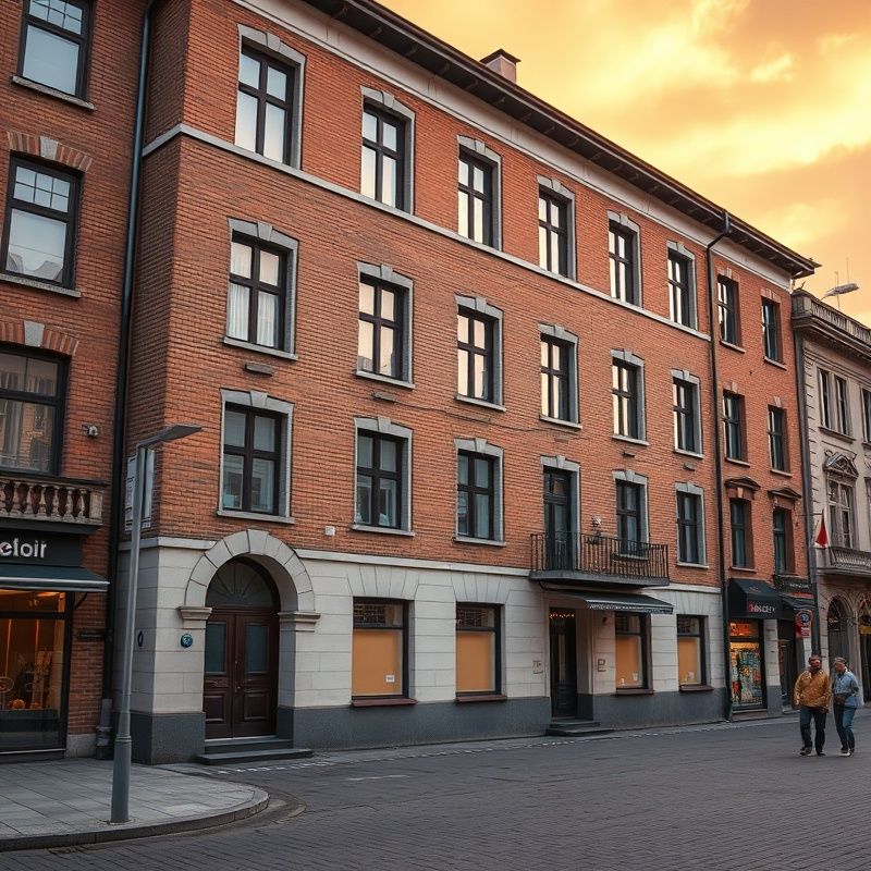 Elewacja zabytkowej kamienicy w centrum Katowic mieszczącej biuro kancelarii